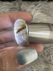 Natural brown rutilated quartz ring 19.6mm