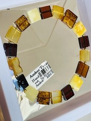 14K Gold Sterling Elastic Stretchy Beads Amber Bracelet Genuine Assorted Colors