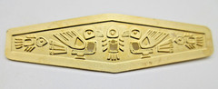 VTG big large 3.25″ Gold tone FISH BIRD Open work Brooch Pin Costume Jewelry