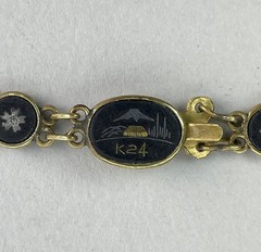 Vtg 50s AMITA 24K Sterling Silver inlay Butterfly Damascene Japan Necklace 20″