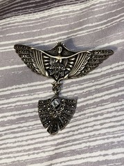 Unique Sterling Silver Pin/Brooch Marcasite Angel Fairy Wings 925 15.75 Grams