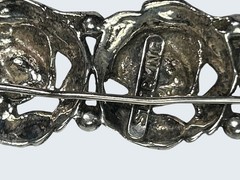 Vtg Sterling silver 3 Rose pin Brooch marked 6 grams