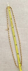 Vtg 1970s Crown Trafari Gold Tone Barrel Link Necklace 15.5” Screw Clasp *Estate