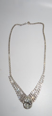 Vintage Signed Eisenberg Ice Crystal Rhinestone Necklace 16″