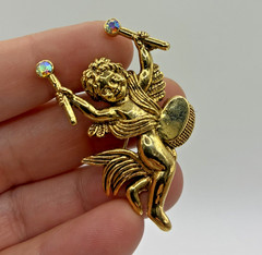 Vintage Angel Cherub Brooch Lot 10 AAI Ultra Camco BJ Figural Pins