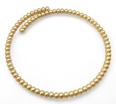 Vintage Genuine Pearls Wire Torque Choker Necklace Expandable