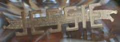 antique :* HAND-MADE NAME PIN “J E S S I E” *: c-clasp L@@K!!