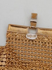 NOIR 1980s Gold Plated Wide Mesh Metal bracelet size 7 (read)