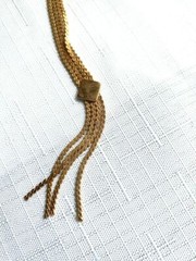 Vintage Gold Tone Necklace 24 Inches 2 Strand – As Pictured -VM127