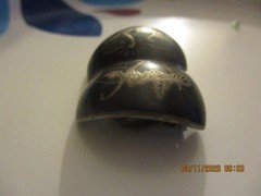 Vintage Siam Sterling Silver Niello “Goddess Mekhala”Clip Earrings MCM