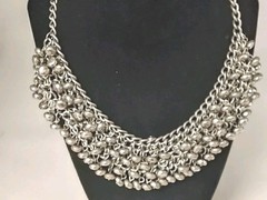 Vintage Cleopatra Egyptian Revival Style Necklace Collar Bib Fit Hippie 1970s