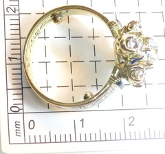 Victorian Old Mine Diamond 1880’s Enamel Engagement Ring 18KY Size 6.25 UK-M