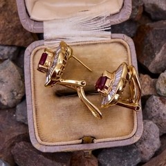Elegant White Zircon Vintage Gemstone Earrings for Women – Gorgeous & Shiny