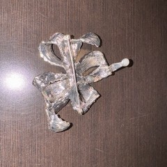 Fabulous Bow shaped Vintage Rhinestone Brooch Heavy Approx 3.5 Inches ?Marked