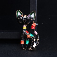 Retro Fashion Cute Cartoon Creative Dripping Cat Brooch Women Men Jewelry Gift