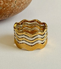 Vintage Avon Ring Lot of 5 from the 70’s 80’s Various Adjustable Sizes see photo
