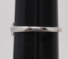 Genuine 1920s Art Deco Sterling Silver & Paste Flapper Dome Ring sz. 6