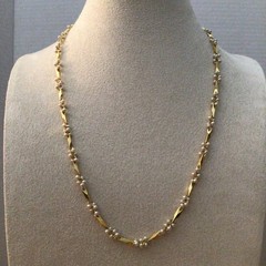Vintage Elegant Faux Pearl Chain Necklace Jewelry Lot Gold Tone Victorian Style