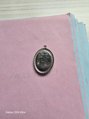 Vintage Handmade Beautiful Silver Mother Of Pearl Sailboat Ocean Pendant