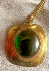 Vintage Mid-Century Modernist Studio Art Bronze Pendant – Signed W.M. Schulz