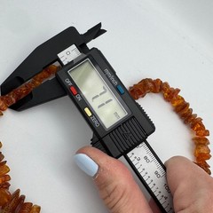 Vintage Natural Baltic Amber Chunky Chip Necklace Graduated Cognac Honey 30in