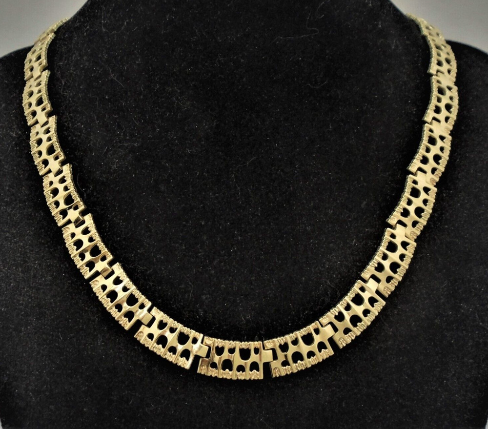 Vintage AMERIKANER Andreas Daub A*D Germany Double Gold Plated Necklace