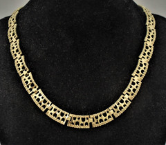Vintage AMERIKANER Andreas Daub A*D Germany Double Gold Plated Necklace