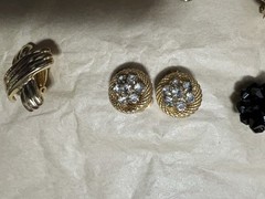 Lot Of 20 Retro Clip On Earrings with assorted Metals And Styles