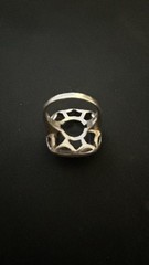 Sterling Silver Cushion-Cut Black Onyx Ring with CZ Halo – Size 6