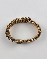 Antique Carmen Sweetheart Heart initial “P” gold filled? bracelet -one bad link