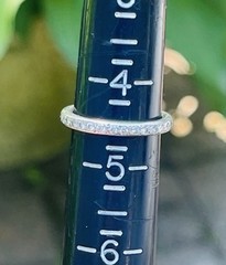 Mimi So Vintage Platinum Diamond Eternity Band Ring Size 4.5