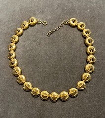 MMA (Metropolitan Museum of Art) Gold Plated Necklace w/ Spikes, vintage, choker