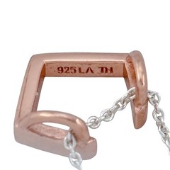 Vintage Sterling Silver 925 Rose Gold Geometric Pendant Necklace Size 16″-18″