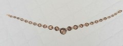 Vintage Amita Japanese Damascene Choker Necklace Gold inlay 17”