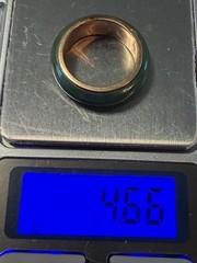 Vintage SOLID 14KT Gold Stamped Jade Size 8.5 Ring 4.66g New Old Stock!