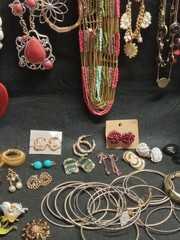 Vintage 2 Modern Costume Jewlery Lot Necklaces Earrings Bracelets Pins And More