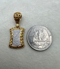 John Hardy 18 Karat Yellow Gold 0.66ctw Diamond Pendant