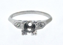 Antique Art Deco 1920’s Platinum Diamond Engagement Ring Setting