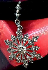 Vintage Sterlling Silver 925 Choker Collar Black Lace Velvet Necklace Pendant