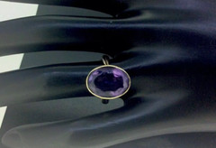 3 CT Solitaire Oval Cut Amethyst Wedding Engagement Ring 14K Yellow Gold Finish