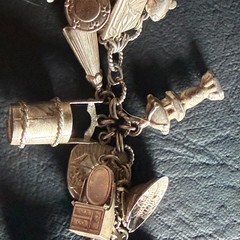 LOADED Vintage Chinese SILVER Charm Bracelet 7” 45 Charms 50 grams