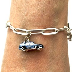 Charm Bracelet Cell Phone Computer Car IT Gift 80s 90s Whimsical Jewelry 7.5”