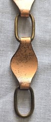 Copper Mid Century Modern Organic Shaped Oval Connectors Hinged Clip…