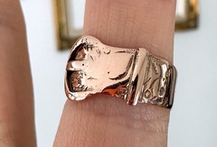 Antique Victorian Buckle Cigar Band Ring European 9K Gold Hallmarked Size 5