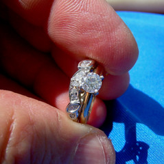 Original EARTH MINED DIAMOND Wedding Band 14K GOLD Guard Enhancer Stack Ring