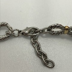 Vintage 2-tone Unique Link Chain Twisted Cable Design Adj. Necklace