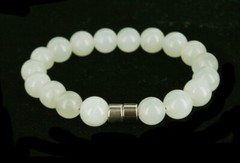 Vintage 80’s Prehnite 12mm Round Bead Necklace, Bracelet Earring Jewelry Set 34″