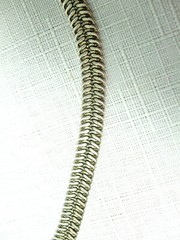 Vintage Classic Retro Necklace Flat Chain Herring Bone Silver Plated Metal 19″
