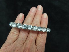 Vintage Contemporary Extra Large Rhinestone Stretch Bracelet