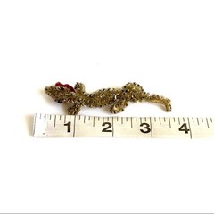 Vintage 40s Alligator Lizard Brooch Sequin Handmade READ